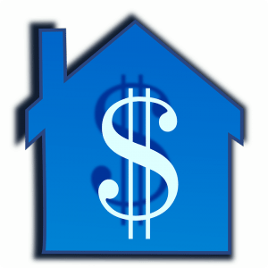 dollar sign over house outline