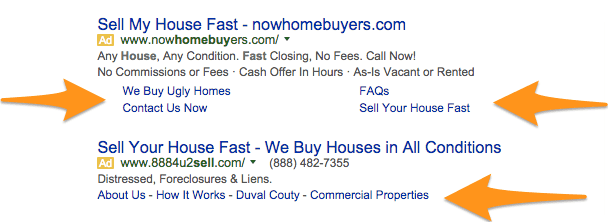 using ad extensions for google ppc real estate